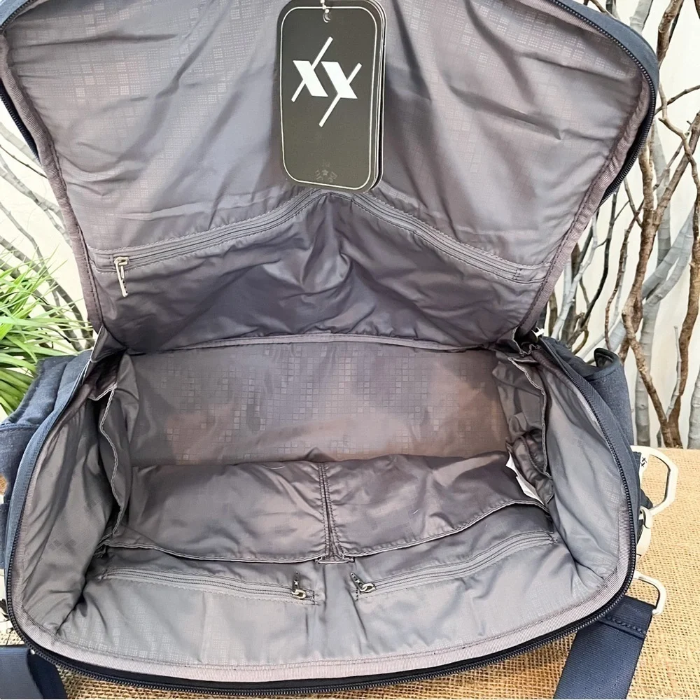 NEW JuJuBe XY Collection Diaper Bag Blue Messenger Bag Over Shoulder NWT Tote